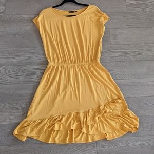 NEW - Yellow dress with frill detail at bottom